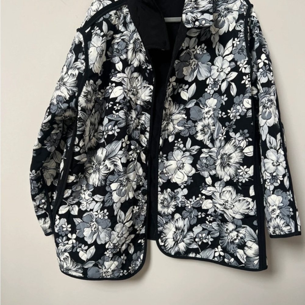 Susan Graver Dark Gray Quilted Puffer Coat - Picture 2 of 12